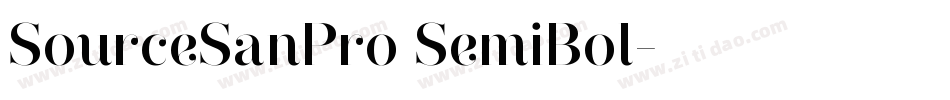 SourceSanPro SemiBol字体转换
